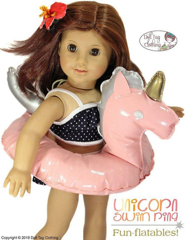 Doll Tag Clothing 18 Inch Modern Fun-flatable Unicorn 15" - 18" Doll Accessories larougetdelisle