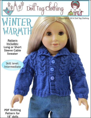 Doll Tag Clothing Knitting Winter Warmth Knitting Pattern larougetdelisle
