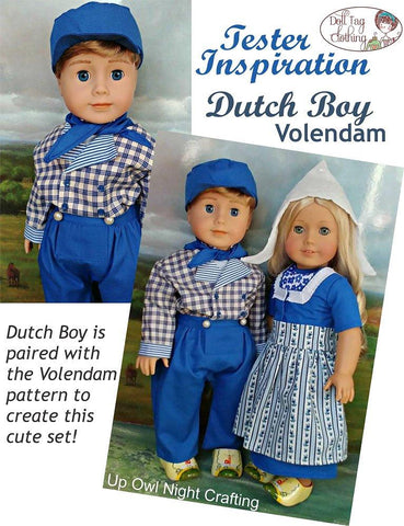 Doll Tag Clothing 18 Inch Boy Doll Dutch Boy: Volendam 18" Doll Clothes Pattern larougetdelisle