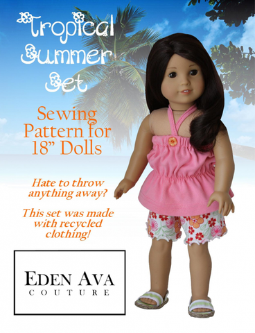 Eden Ava 18 Inch Modern Tropical Summer Set 18" Doll Clothes larougetdelisle