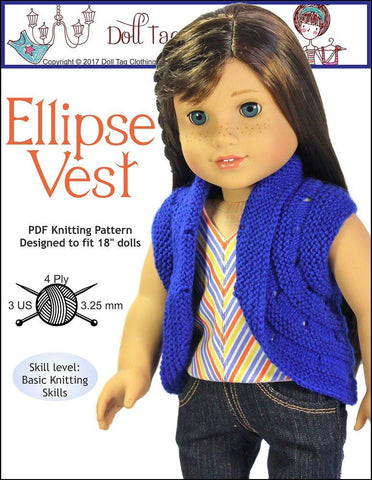 Doll Tag Clothing Knitting Ellipse Vest Knitting Pattern larougetdelisle