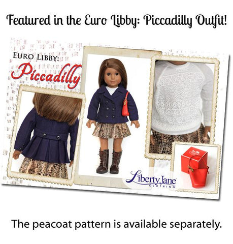 Liberty Jane 18 Inch Modern Piccadilly Sweater and Skirt Bundle 18" Doll Clothes Pattern larougetdelisle