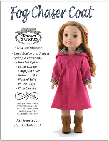 Forever 18 Inches WellieWishers Fog Chaser Coat and Accessories Bundle 14-14.5" Doll Clothes Pattern larougetdelisle