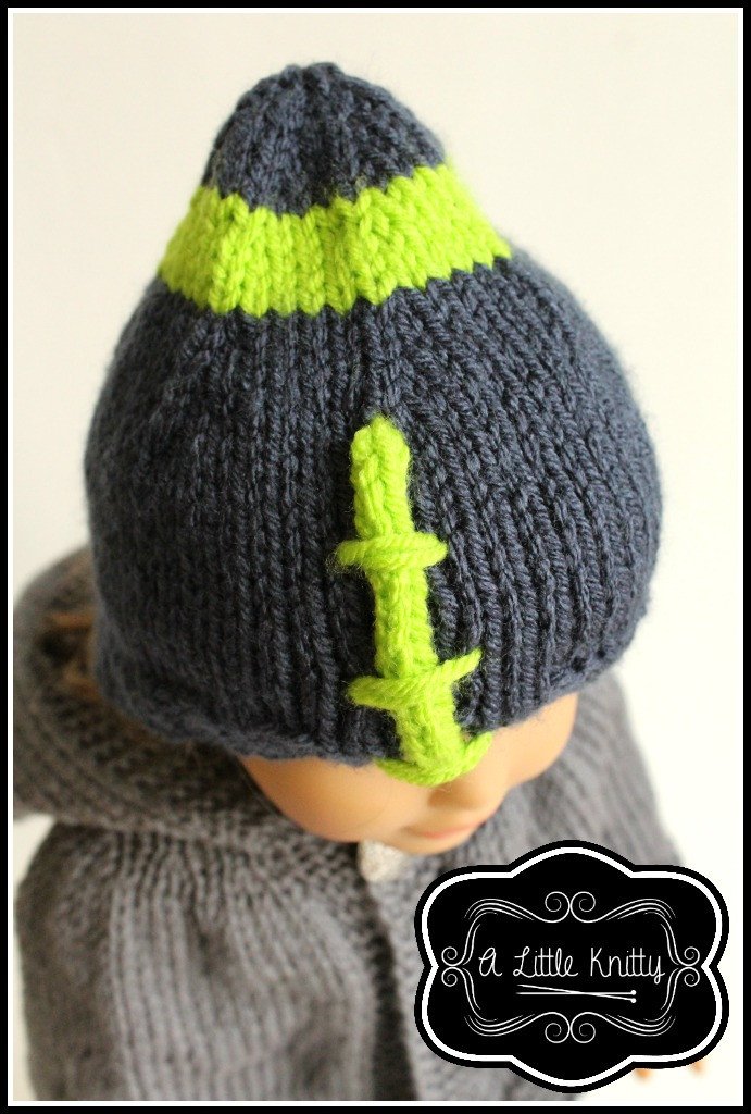 A Little Knitty Game Day Football Hat Doll Clothes ...