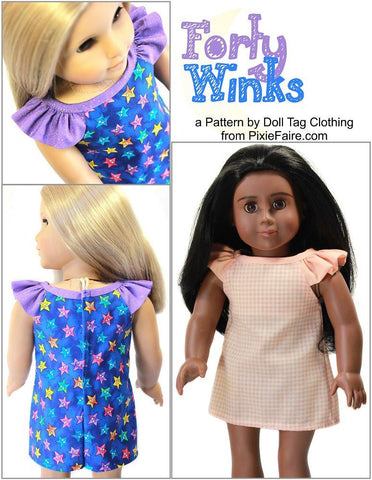 Doll Tag Clothing 18 Inch Modern Forty Winks 18" Doll Clothes Pattern larougetdelisle