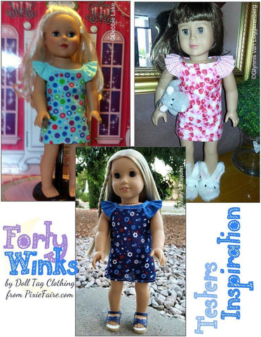 Doll Tag Clothing 18 Inch Modern Forty Winks 18" Doll Clothes Pattern larougetdelisle