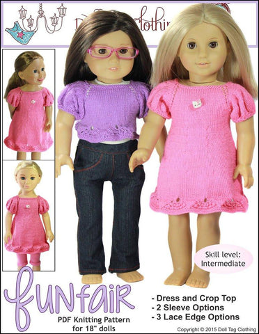 Doll Tag Clothing Knitting Funfair Knitting Pattern larougetdelisle