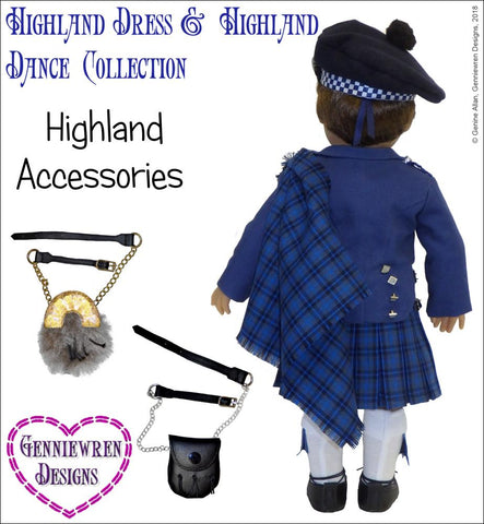 Genniewren 18 Inch Modern Boy's Highland Bundle 18" Doll Clothes Pattern larougetdelisle