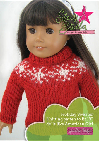 Stacy and Stella Knitting Holiday Sweater Knitting Pattern larougetdelisle