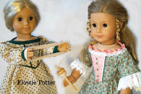 Flossie Potter 18 Inch Historical 18th & 19th Century Homespun Handicrafts 18" Doll Accessory Pattern larougetdelisle