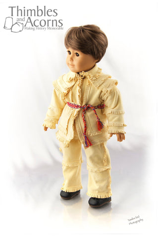 Thimbles and Acorns 18 Inch Boy Doll 18th Century Hunting Frock 18" Doll Clothes Pattern larougetdelisle
