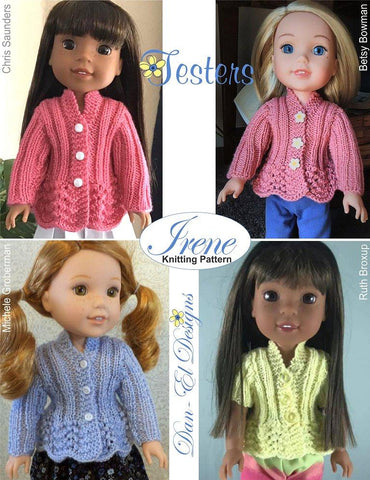 Dan-El Designs WellieWishers Irene 14.5" Doll Knitting Pattern larougetdelisle