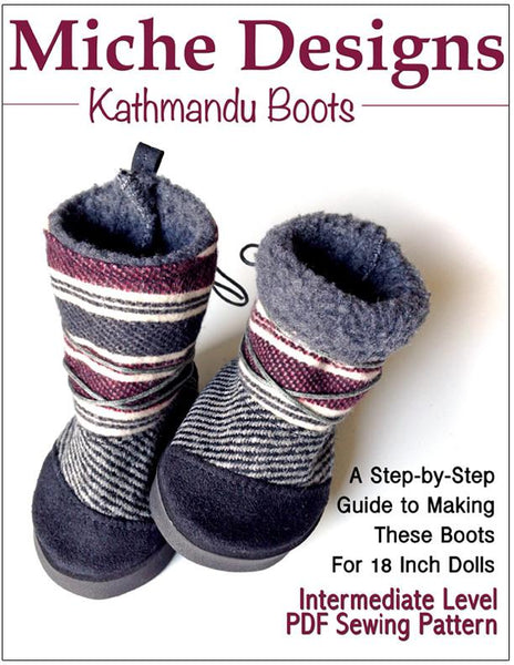 Kathmandu 18 inch Doll Shoes Pattern PDF Download | Pixie Faire