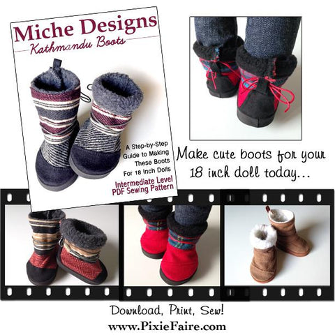 Miche Designs Shoes Kathmandu 18" Doll Shoes larougetdelisle