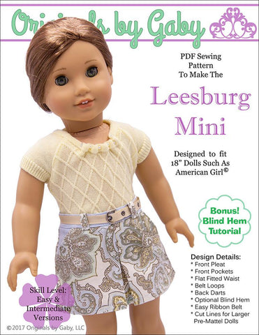 Originals by Gaby 18 Inch Modern Leesburg Mini Skirt 18" Doll Clothes larougetdelisle