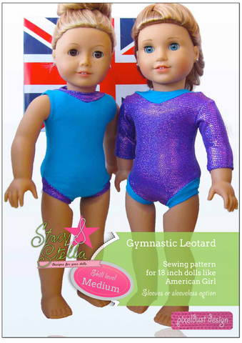 Stacy and Stella 18 Inch Modern Gymnastic Leotard 18" Doll Clothes Pattern larougetdelisle
