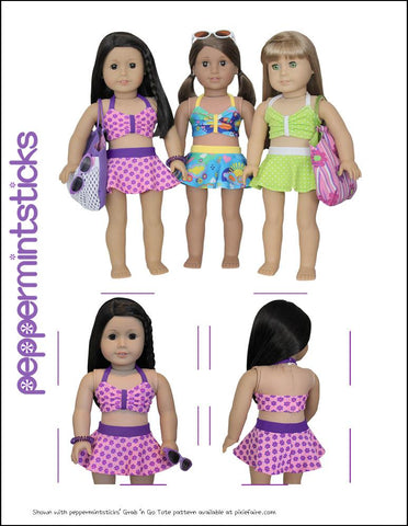 Peppermintsticks 18 Inch Modern Making Waves Swimsuit 18" Doll Clothes larougetdelisle