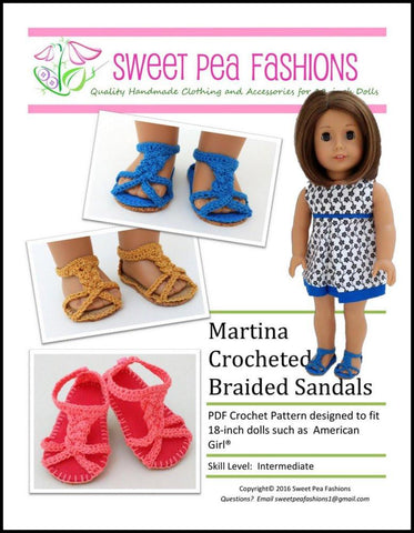 Sweet Pea Fashions Crochet Martina Crocheted Braided Sandals Crochet Pattern larougetdelisle
