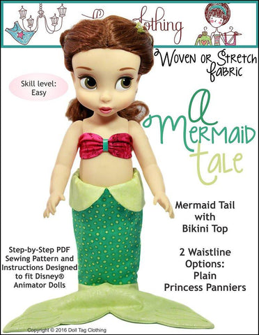 Doll Tag Clothing Disney Doll A Mermaid Tale for Disney Animator Dolls larougetdelisle