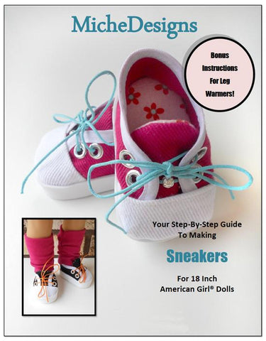 Miche Designs Shoes Sneakers 18" Doll Shoe Pattern larougetdelisle