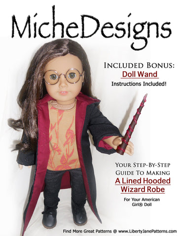 Miche Designs 18 Inch Modern Wizard Robe 18" Doll Clothes larougetdelisle