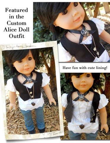 Miche Designs 18 Inch Modern Lined Vest 18" Doll Clothes larougetdelisle