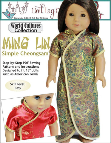 Doll Tag Clothing 18 Inch Historical Ming Lin 18" Doll Clothes Pattern larougetdelisle