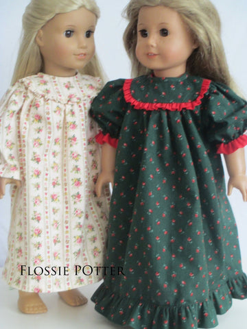 Flossie Potter 18 Inch Historical Old Fashioned Nightgown 18" Doll Clothes Pattern larougetdelisle