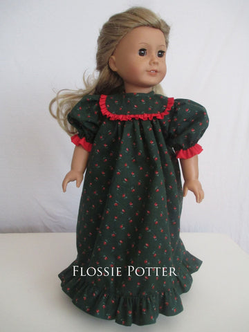 Flossie Potter 18 Inch Historical Old Fashioned Nightgown 18" Doll Clothes Pattern larougetdelisle