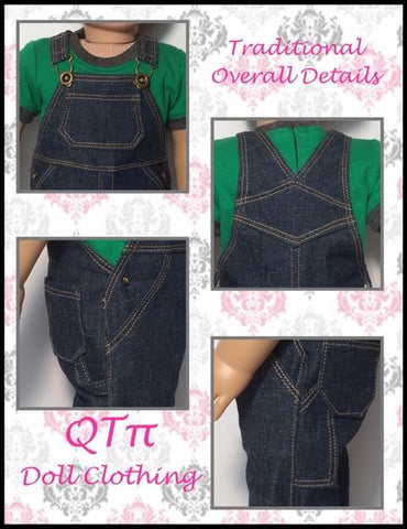 QTπ Doll Clothing 18 Inch Modern Oh My Gosh Overalls 18" Doll Clothes larougetdelisle