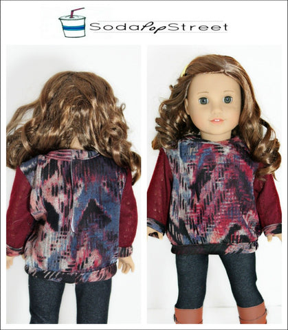 Soda Pop Street 18 Inch Modern Oversized Sweater 18" Doll Clothes Pattern larougetdelisle