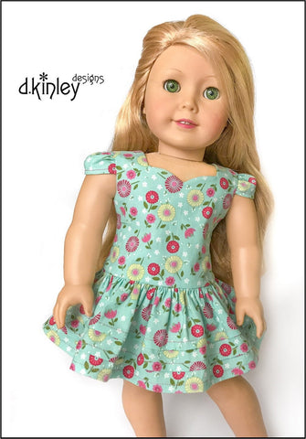 Dkinley Designs 18 Inch Modern Partytime Sweetheart Dress and Top 18" Doll Clothes Pattern larougetdelisle