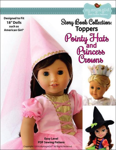 My Angie Girl 18 Inch Modern Story Book Collection: Pointy Hat and Princess Crowns 18" Doll Accessories larougetdelisle