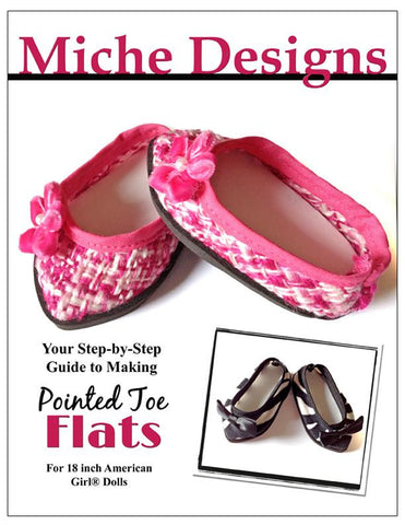Miche Designs Shoes Pointed Toe Flats 18" Doll Shoes larougetdelisle