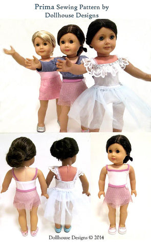 Dollhouse Designs 18 Inch Modern Prima Dancewear 18" Doll Clothes Pattern larougetdelisle