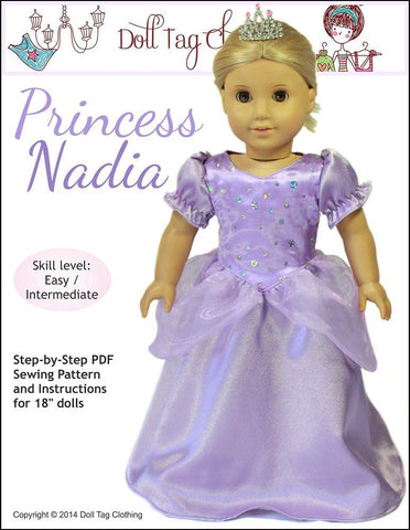 Doll Tag Clothing 18 Inch Modern Princess Nadia 18" Doll Clothes Pattern larougetdelisle