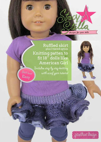 Stacy and Stella Knitting Ruffled Skirt Knitting Pattern larougetdelisle