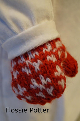 Flossie Potter Knitting Scandinavian Mittens & Hat Knitting Pattern larougetdelisle