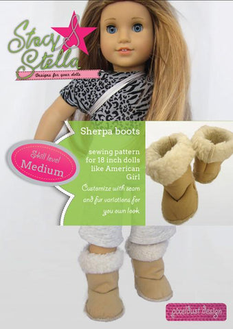 Stacy and Stella Shoes Sherpa Boots 18" Doll Shoes larougetdelisle