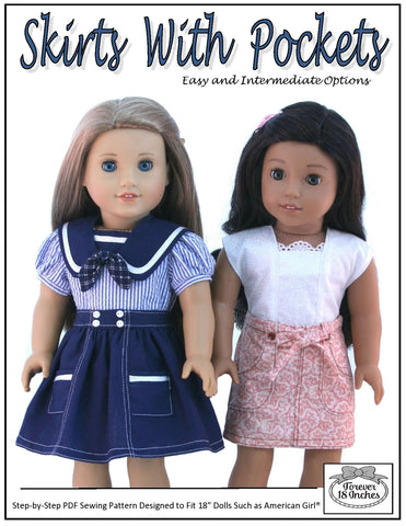 Forever 18 Inches 18 Inch Modern Skirts With Pockets Bundle 18" Doll Clothes larougetdelisle