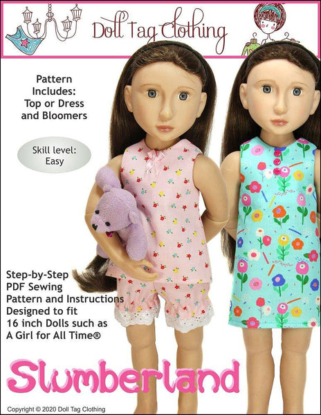 Doll Tag Clothing Slumberland Doll Clothes Pattern 16 A Girl For All