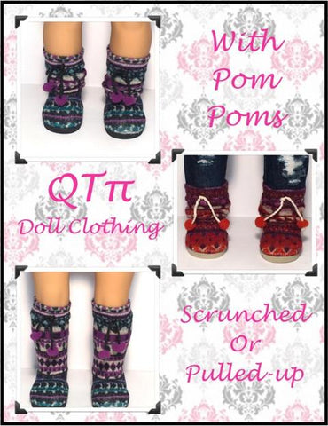 QTπ Doll Clothing Shoes Sweater Mukluks 18" Doll Shoes larougetdelisle