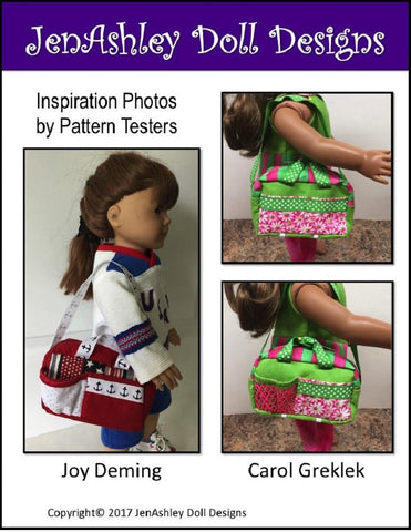 Jen Ashley Doll Designs 18 Inch Modern Game Time Athletic Bag 14-18" Doll Accessory Pattern larougetdelisle