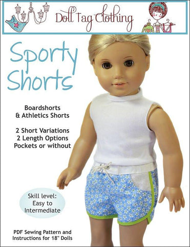 Doll Tag Clothing 18 Inch Modern Sporty Shorts 18" Doll Clothes larougetdelisle