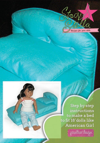 Stacy and Stella 18 Inch Modern Doll Bed Furniture Pattern larougetdelisle