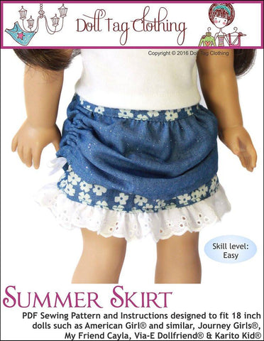 Doll Tag Clothing 18 Inch Modern Summer Skirt 18" Doll Clothes larougetdelisle