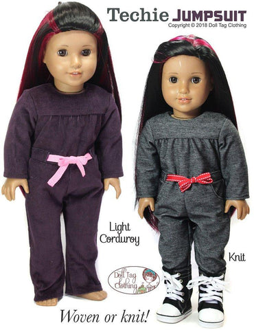 Doll Tag Clothing 18 Inch Modern Techie Jumpsuit 18" Doll Clothes Pattern larougetdelisle