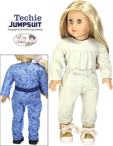 Doll Tag Clothing 18 Inch Modern Techie Jumpsuit 18" Doll Clothes Pattern larougetdelisle