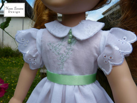 Karen Lorraine Design WellieWishers Heirloom Luncheon 13-14.5 Inch Doll Clothes Pattern larougetdelisle