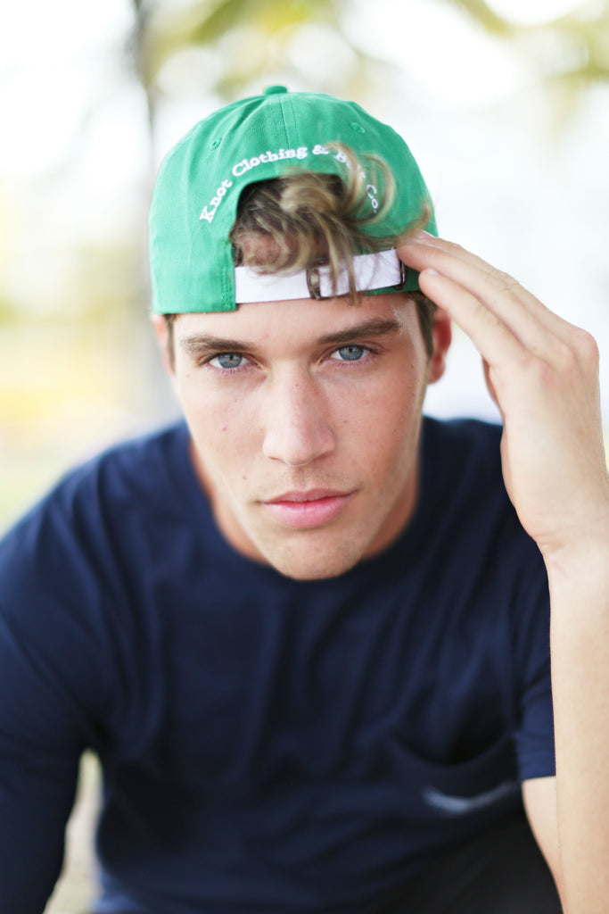 Knot Classic Hat in Green Preppy Accessories